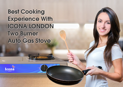 Auto Gas Stove Two Burner (Black)