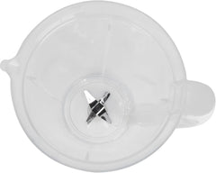 Icona 2-in-1 Spin Button Blender – 2 Speed Food Processor with Stainless Steel Blades, Powerful Blending and Food Processing in One Appliance (Silver/Blue)