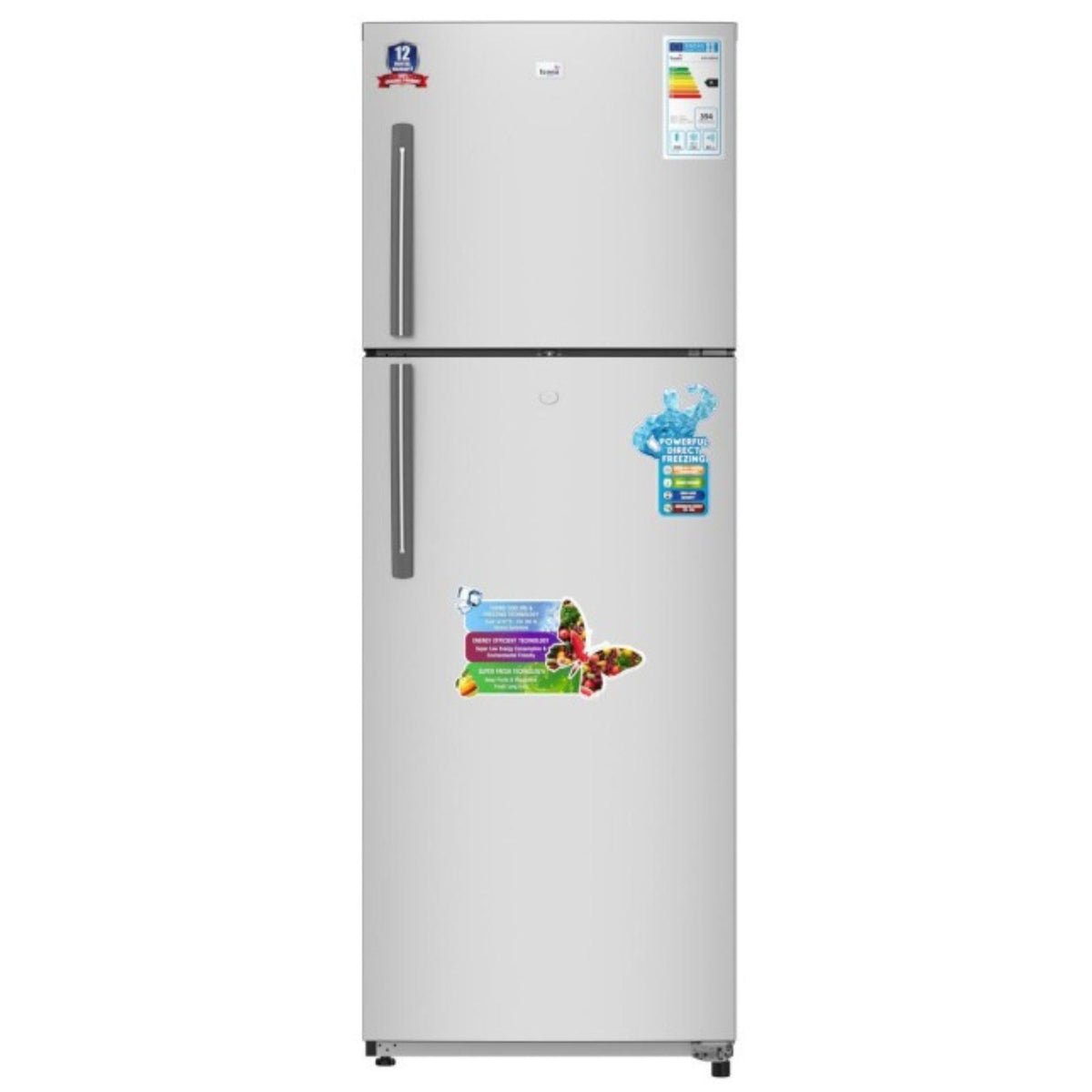 Icona 450L Double Door Refrigerator – Energy-Efficient, No-Frost, Spacious Fridge Freezer with Adjustable Shelves, Fast Cooling, and Modern Stainless Steel Design for Home & Kitchen