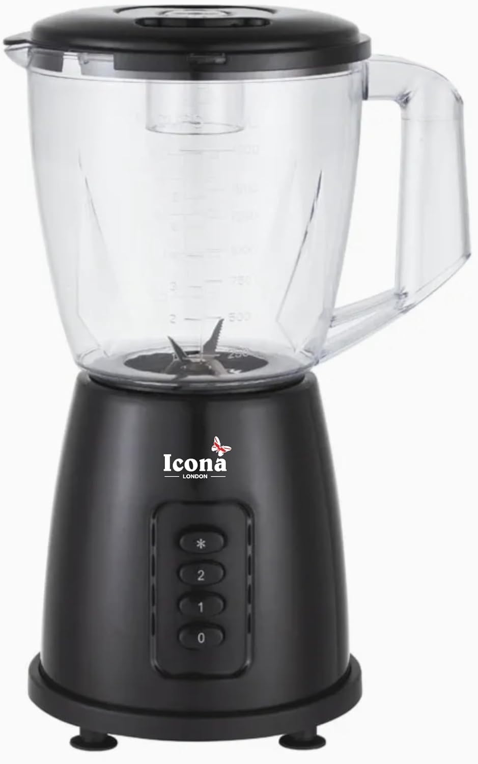 Icona Commercial Nutrition Grinder & Blender – 1.5L Food Processor for Juicing, Mixing, Blending, and Ice Crushing – Powerful 300-400W Pure Copper Motor, Ideal for Home, Hotel, and Kitchen Use