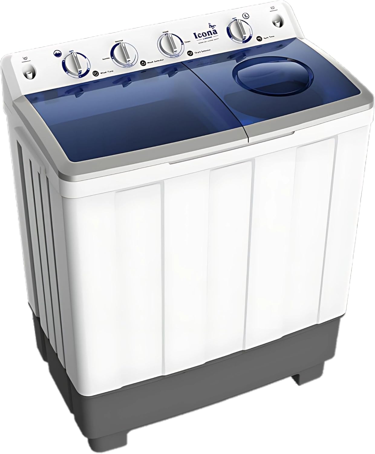 Icona 10.5 Kg Semi-Automatic Washing Machine – Twin Tub, Energy Efficient, Gentle Fabric Care, Durable Design – Model ILSWM-105HTT