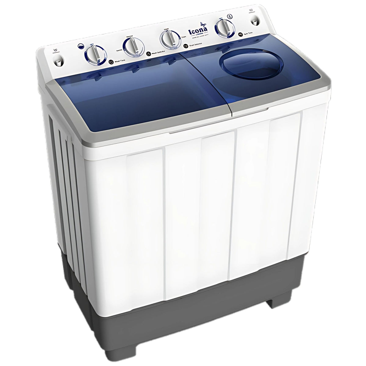 Icona 10.5 Kg Semi-Automatic Washing Machine – Twin Tub, Energy Efficient, Gentle Fabric Care, Durable Design – Model ILSWM-105HTT