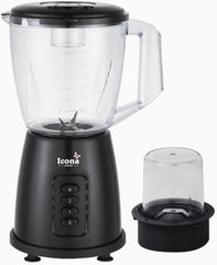Icona Commercial Nutrition Grinder & Blender – 1.5L Food Processor for Juicing, Mixing, Blending, and Ice Crushing – Powerful 300-400W Pure Copper Motor, Ideal for Home, Hotel, and Kitchen Use