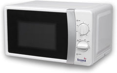 Icona 20L Multi-Purpose Standard Electrical Microwave Oven – 700W Baking Oven with Smokeless Fast Heating, True Microwave & Child Lock