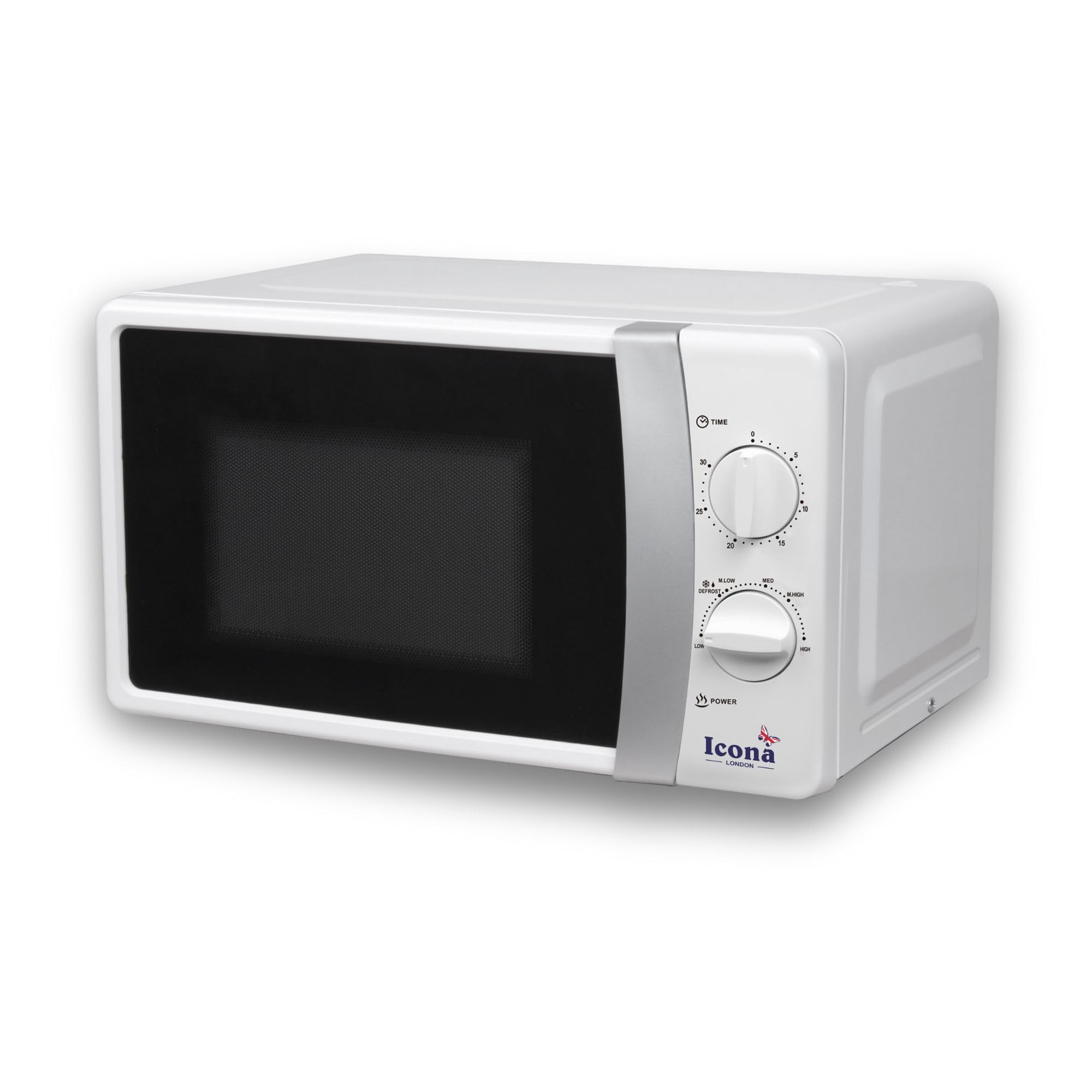 Icona 20L Multi-Purpose Standard Electrical Microwave Oven – 700W Baking Oven with Smokeless Fast Heating, True Microwave & Child Lock