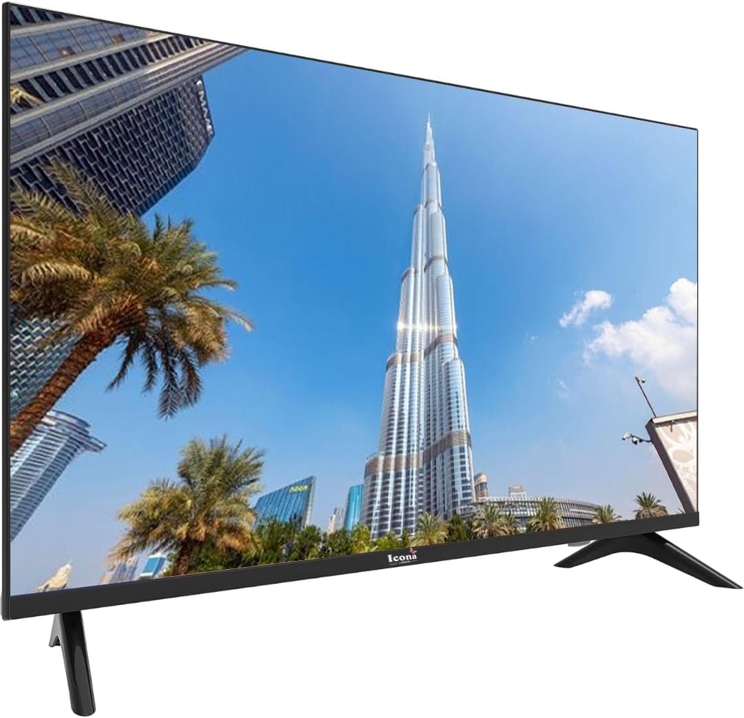 Icona 32 Inch HD LED TV, Television, Crisp Display, HDMI & USB Ports, Energy Efficient, Black – Model ILED-S320A