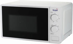 Icona 20L Electric Commercial Microwave Oven – 1150W Countertop Microwave with Grilling & Touch Control, Stainless Steel Housing, Push Button Door, Class A Energy Rating
