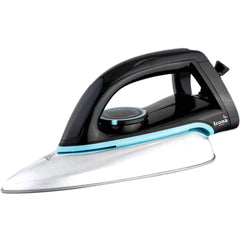 Icona Electric Dry Iron – 1000W Portable Clothes Ironing Machine, Compact and Lightweight with Automatic Temperature Control, Travel-Friendly (Black)