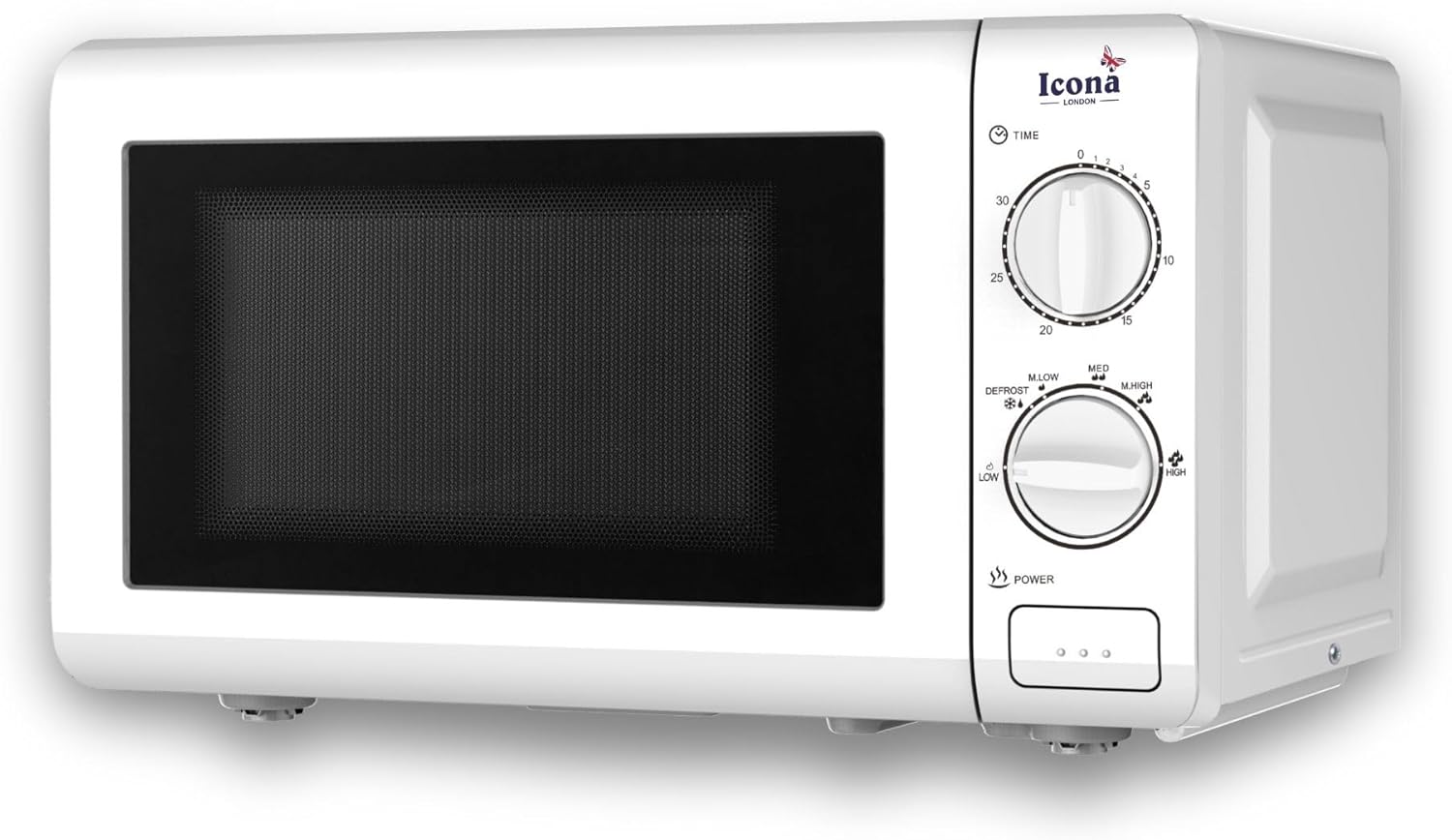 Icona 20L Multi-Purpose Standard Electrical Microwave Oven – 750W Baking Oven with Sensor Touch Control, Grilling, and Child Lock – Fast Heating Tabletop & Built-in Microwave