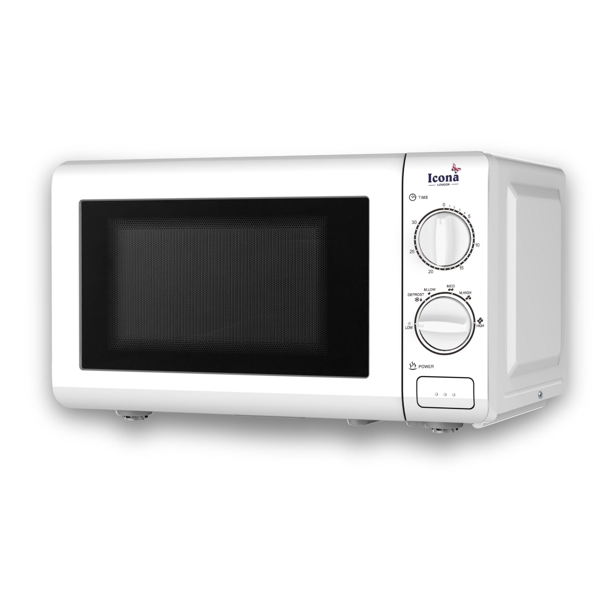 Icona 20L Multi-Purpose Standard Electrical Microwave Oven – 750W Baking Oven with Sensor Touch Control, Grilling, and Child Lock – Fast Heating Tabletop & Built-in Microwave