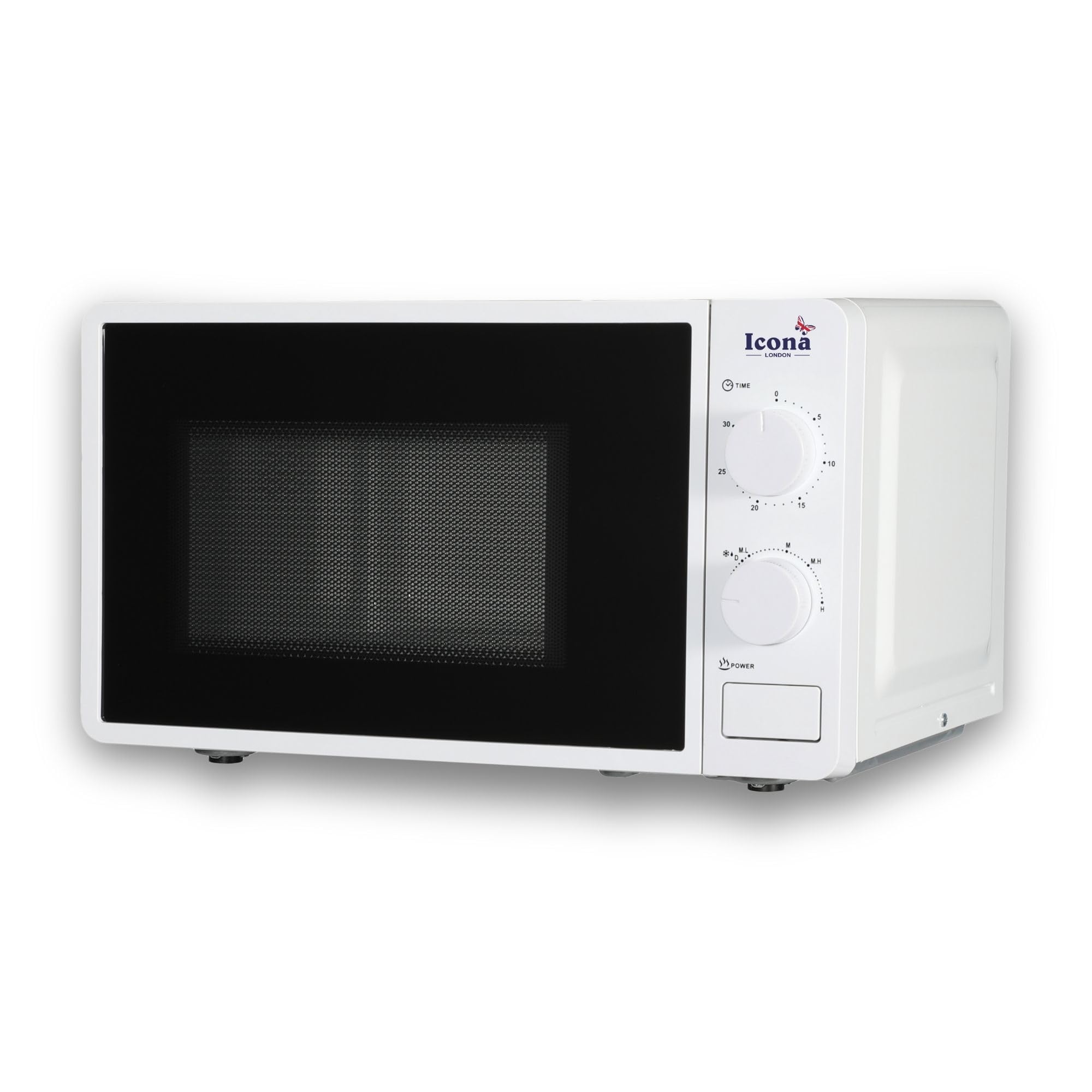 Icona 20L Electric Commercial Microwave Oven – 1150W Countertop Microwave with Grilling & Touch Control, Stainless Steel Housing, Push Button Door, Class A Energy Rating