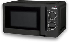 Icona 20L Electric Commercial Microwave Oven – 700W Countertop Microwave with Grilling, Child Lock & Touch Control, Stainless Steel Housing, Class A Energy Rating