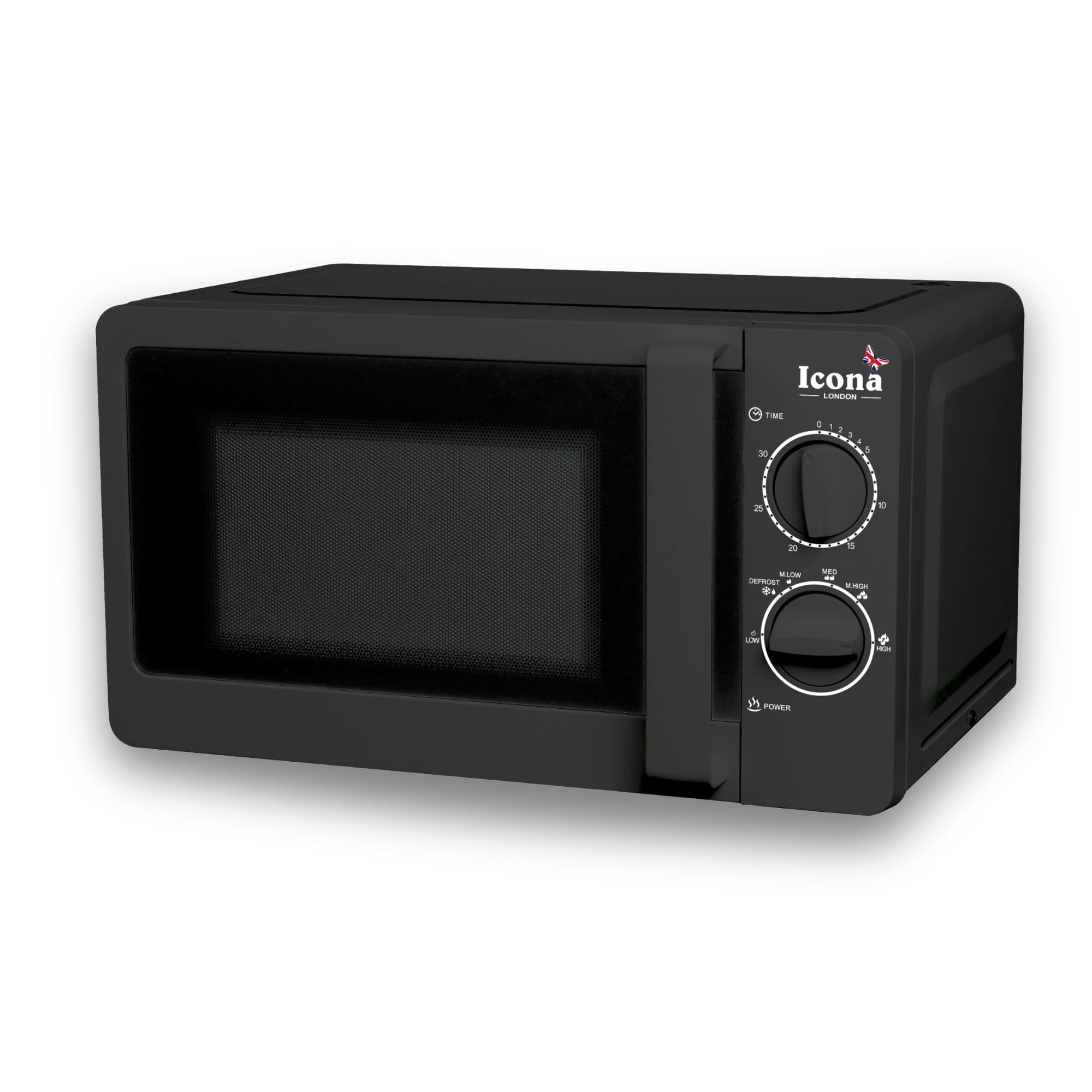 Icona 20L Electric Commercial Microwave Oven – 700W Countertop Microwave with Grilling, Child Lock & Touch Control, Stainless Steel Housing, Class A Energy Rating