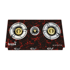 Auto Glass Gas Stove Three Burner