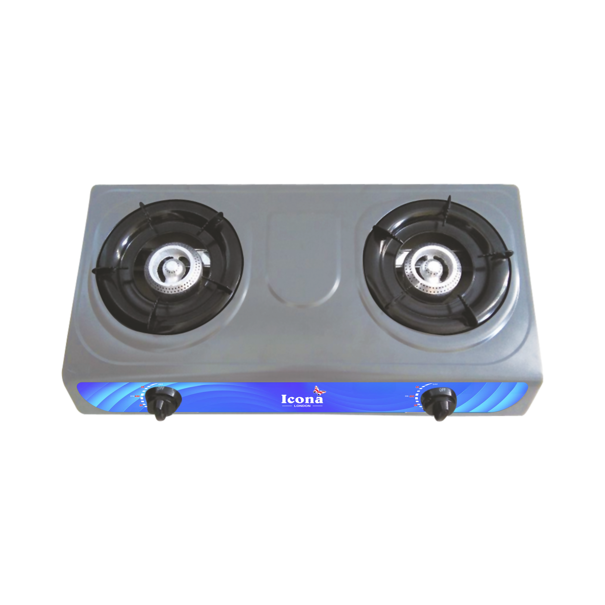 Auto Gas Stove Two Burner (Silver)