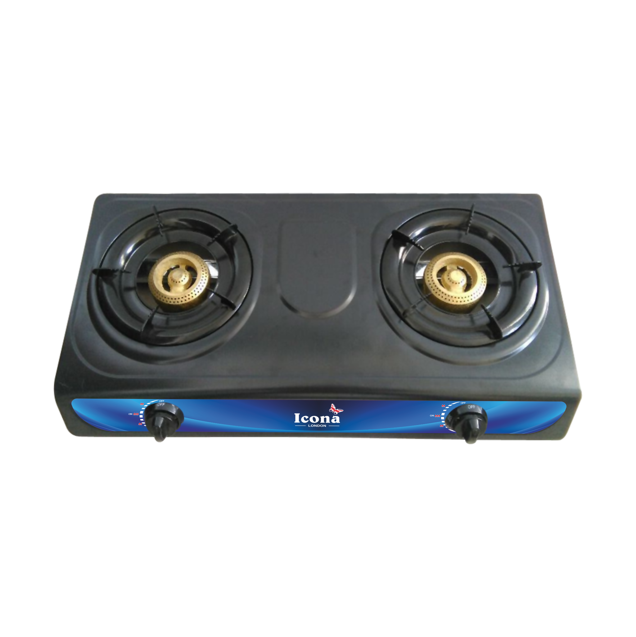 Auto Gas Stove Two Burner (Black)