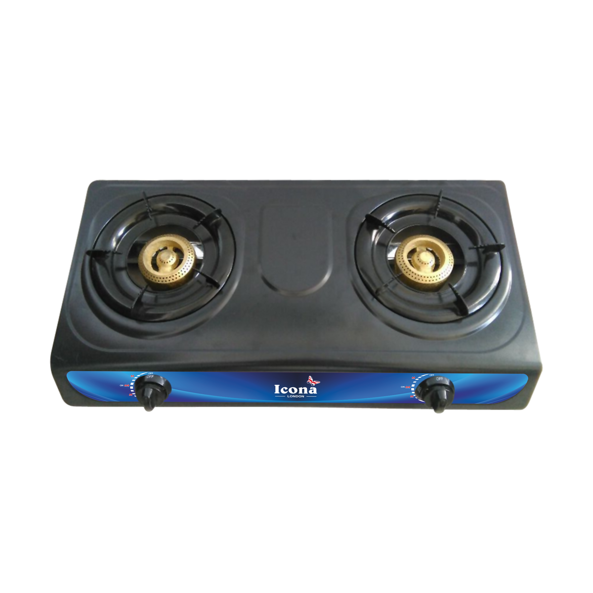 Auto Gas Stove Two Burner (Black)