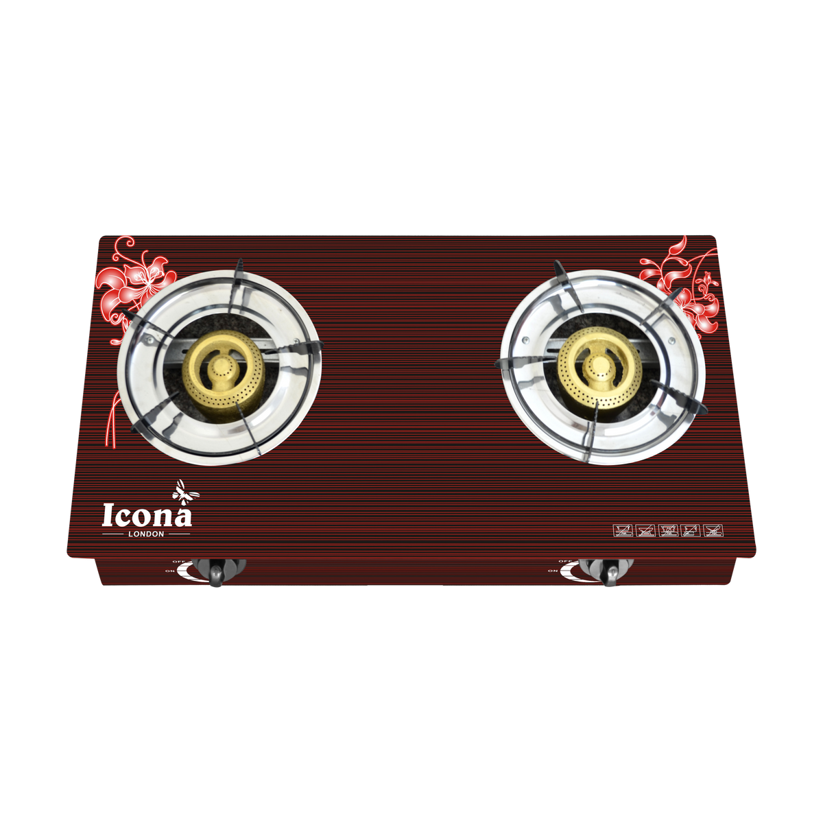 Auto Glass Gas Stove Two Burner