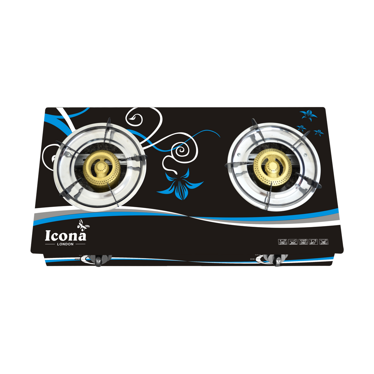 Auto Glass Gas Stove Two Burner